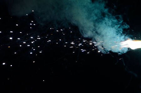 Fireworks crack in a nightの写真素材
