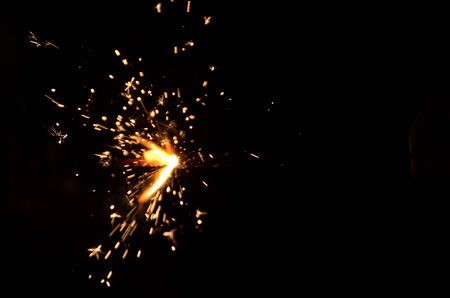 Sparkler in a night.
