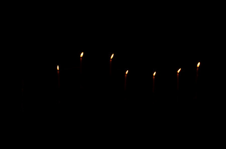 The big dipper with candle lightの写真素材