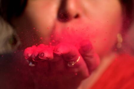 Girl expresses her love.の写真素材