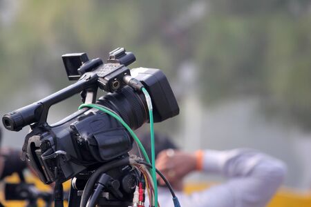 Operate Video cameraの写真素材