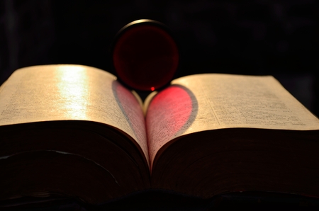 Heart shape in book.の写真素材