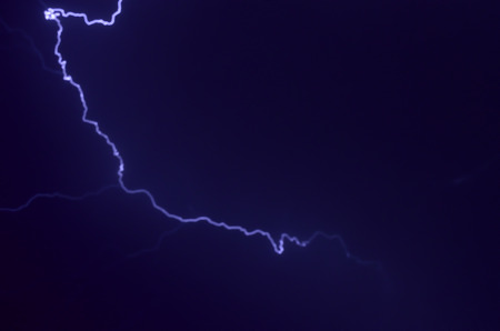 A lightning in the skyの写真素材