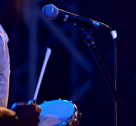 Music festival was held in a public place. A musical performance was performed by musician.の写真素材