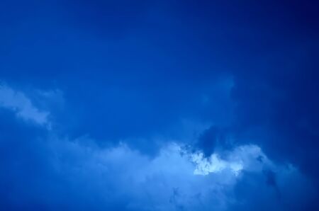 Beautiful blue sky with white clouds in a day.