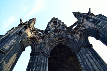 Castle in middle ages of Europe.Historical landmark Edinburgh Castle, Scotland.のeditorial素材