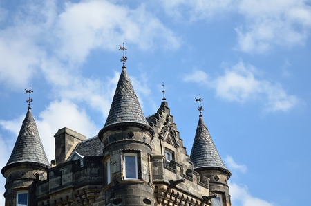 Castle in middle ages of Europe.Historical landmark Edinburgh Castle, Scotland.のeditorial素材