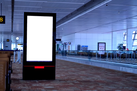 Blank billboard at a airport.の写真素材