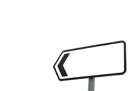 Empty direction board in white background.の写真素材