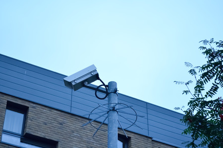 Protecting house using the surveillance camera.の写真素材