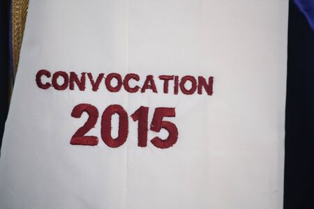 Convocation is right on white clothing.