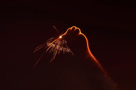 Fireworks in a night sky. New year's eve.