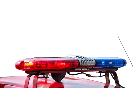 Emergency siren on top of car.