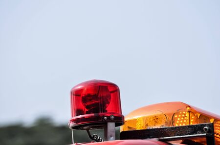 Emergency service icon on car.