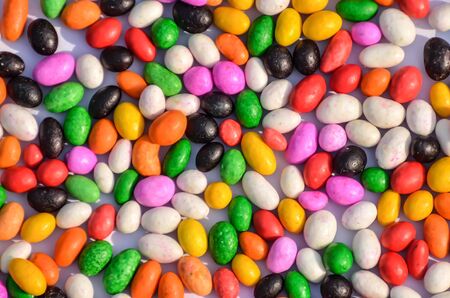 Group of pills in different colors.の写真素材