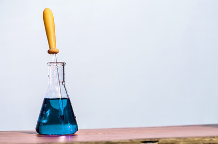 Conical Flask in isolated background.の写真素材
