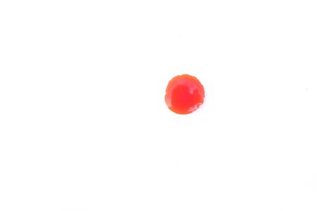 A blood drop in isolated white background.