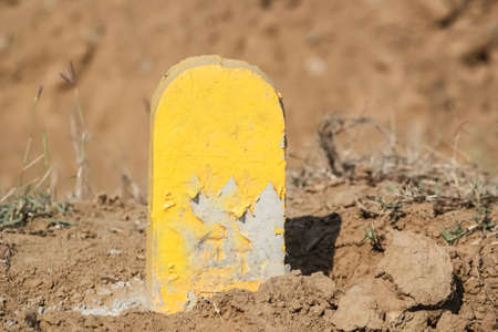 Old empty milestone.の写真素材