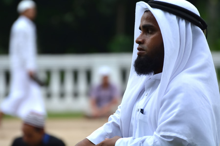 Indian Muslims are celebrating Eid in Calcutta. Their are praying to allah. Muslims on the road during the EID festival to  rad namaz in Calcutta, India.のeditorial素材