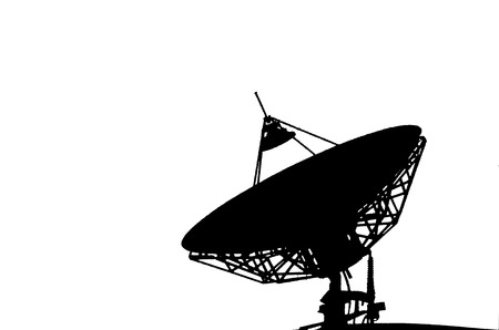 Satellite dish in white background.の写真素材