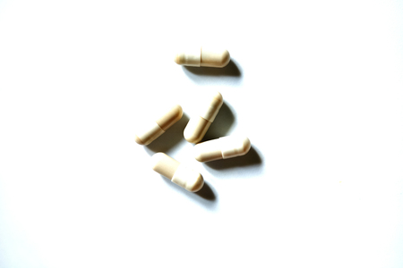 Capsule isolated on white backgroundの写真素材