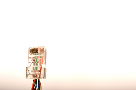 Ethernet Patch Cable on isolated whiteの写真素材