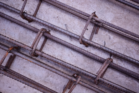 Steel bars, reinforcement concrete bars with wire rod. Iron Bars for House Construction,