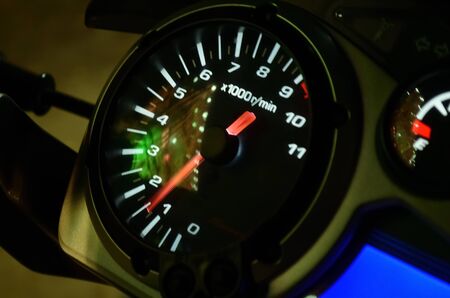 Speedometer in vehicle dashboard