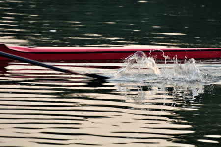 Close up of rowing oar