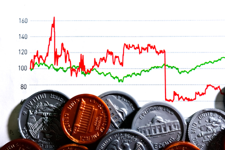 Business economic graphの写真素材
