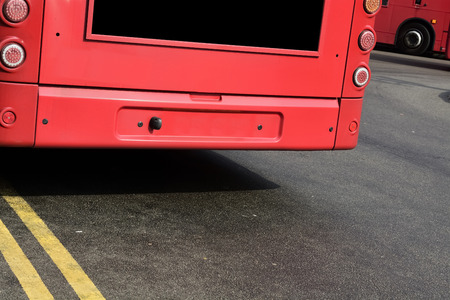 Double Decker red bus is running in Londonの写真素材