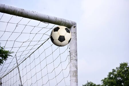 Scoring a goal, soccer ball tend to enter soccer goal