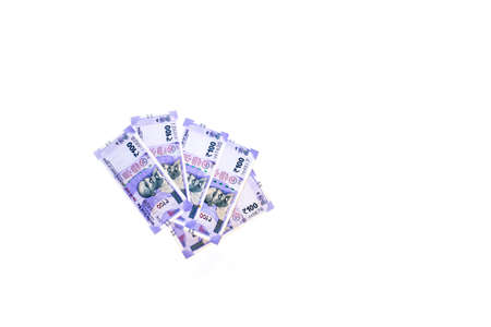 Indian one hundred paper currency isolated on white background.