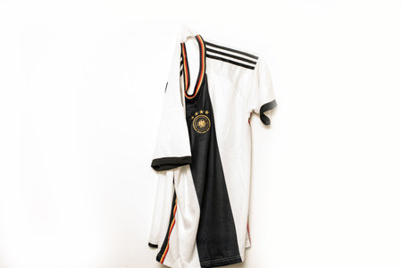 German soccer jersey isolated white background
