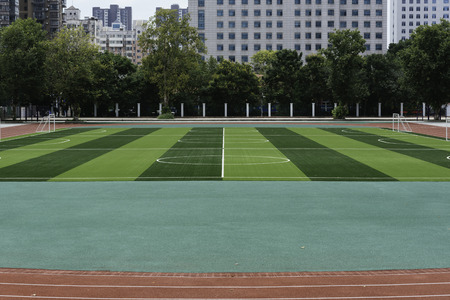 Campus football fieldのeditorial素材