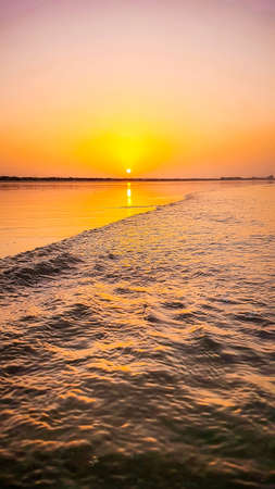 Beautiful Sunrise at the Ormara Beach, Balochistan, Pakistanの写真素材
