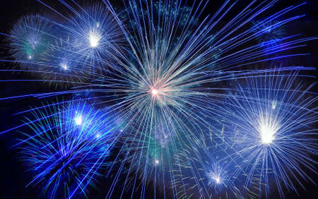 fireworks in the night sky