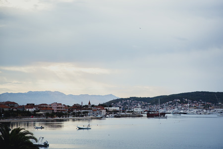 Bay Seget Donji, Trogir, Croatia, Dalmatia.の写真素材