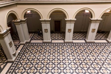 BUDAPEST, HUNGARY - APRIL 03, 2019: Interior of the of Fine Arts Museum in Budapest, Hungaryのeditorial素材