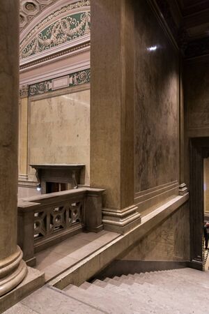 BUDAPEST, HUNGARY - APRIL 03, 2019: Interior of the of Fine Arts Museum in Budapest, Hungaryのeditorial素材