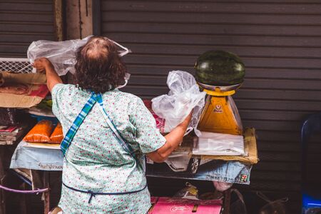 Koh Samui, Surat Thani, THAILAND - AUGUST 07: Street in old muslim village on Koh Samui, Thailand.のeditorial素材