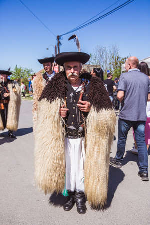 HOLLOKO, HUNGARY - April 12, 2019: Easter festival in the folklore village of Holloko in Hungary.のeditorial素材