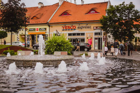 BUDAPEST, HUNGARY - MAY 2018: City life in the Buda district of Budapest.