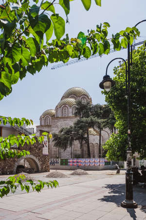 Skopje, Republic of North Macedonia - August 2021: Orthodox church of Saints Constantine and Elena in Skopje, Republic of North Macedoniaのeditorial素材