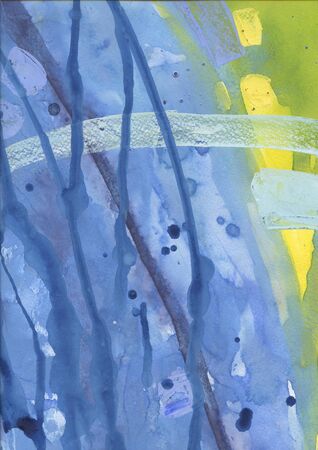 Abstract blue and white stripes on a blue, green backgroundの写真素材