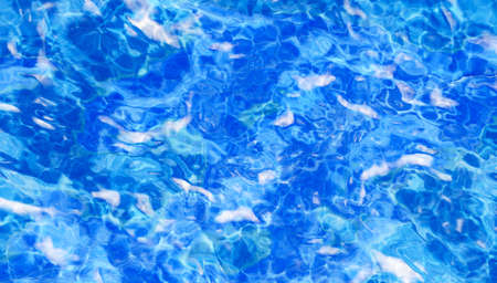 Ocean water top view. Reflection of the water surface in a swimming pool, 3d render. Abstraction of...