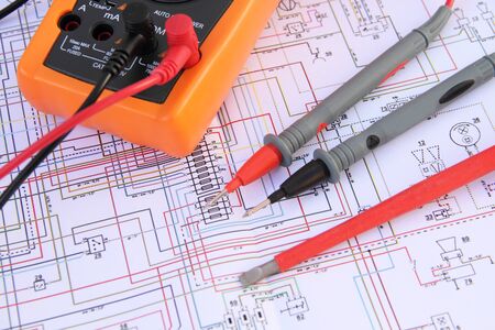Measuring device with a diagram