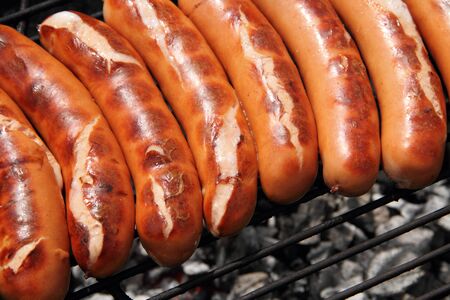 Sausage on the grillの写真素材