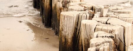 Breakwater at the North Seaの写真素材