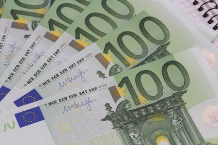 Banknotes on a table